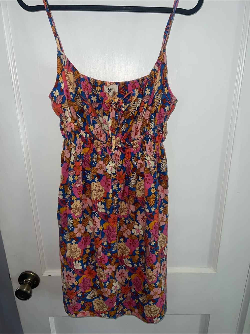 Rip Curl Kamari Floral Smocked Mini Dress Multicolor Boho Retro Y2K Festival XS